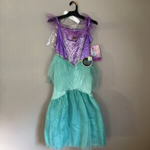 Disney Princess Ariel The Little Mermaid Costume Dress Lights Up Deluxe M 7/8